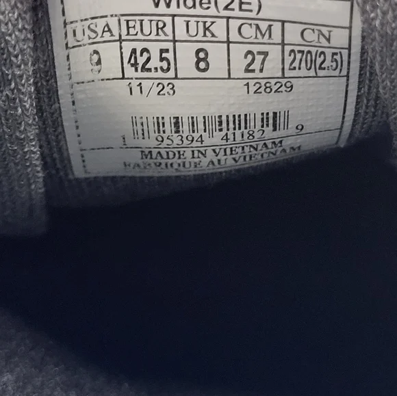 Brooks Ghost 16 Men's Size 9 2E (Wide) Running Shoes Gray - Picture 10 of 10